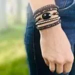 Pulsera del vigor y la fuerza con ónix negro