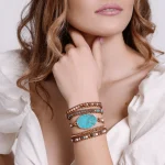 Pulsera de la calma de la mar con jaspe oceánico
