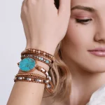Pulsera de la calma de la mar con jaspe oceánico