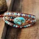 Comprar pulsera con turquesa y piedras naturales. Pulsera boho y zen