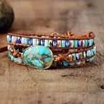 Comprar pulsera con turquesa y piedras naturales. Pulsera boho y zen
