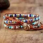 Comprar pulsera con turquesa y piedras naturales. Pulsera boho y zen