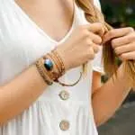 Pulsera de los nuevos horizontes y caminos con labradorita