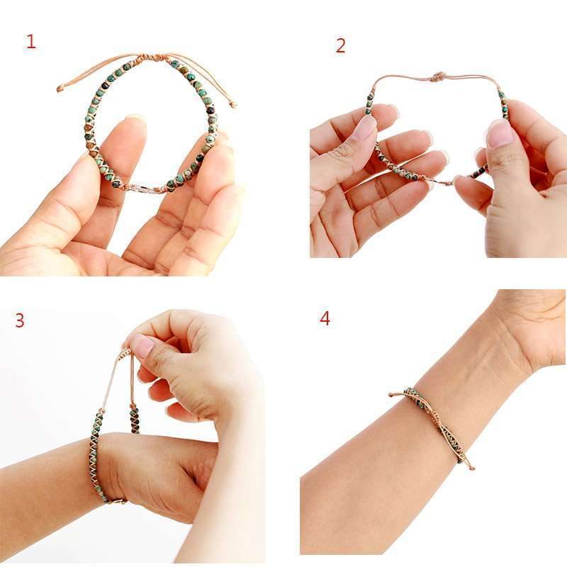 Pulsera de jaspe africano hecha a mano con el símbolo del Árbol de la Vida. El Árbol de la vida representa la esencia de nuestra propia existencia y transmite una gran fuerza y positivismo.