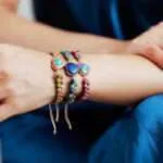 Comprar pulsera de jaspe imperial y piedras naturales para mujer. Pulsera zen boho en forma de corazón