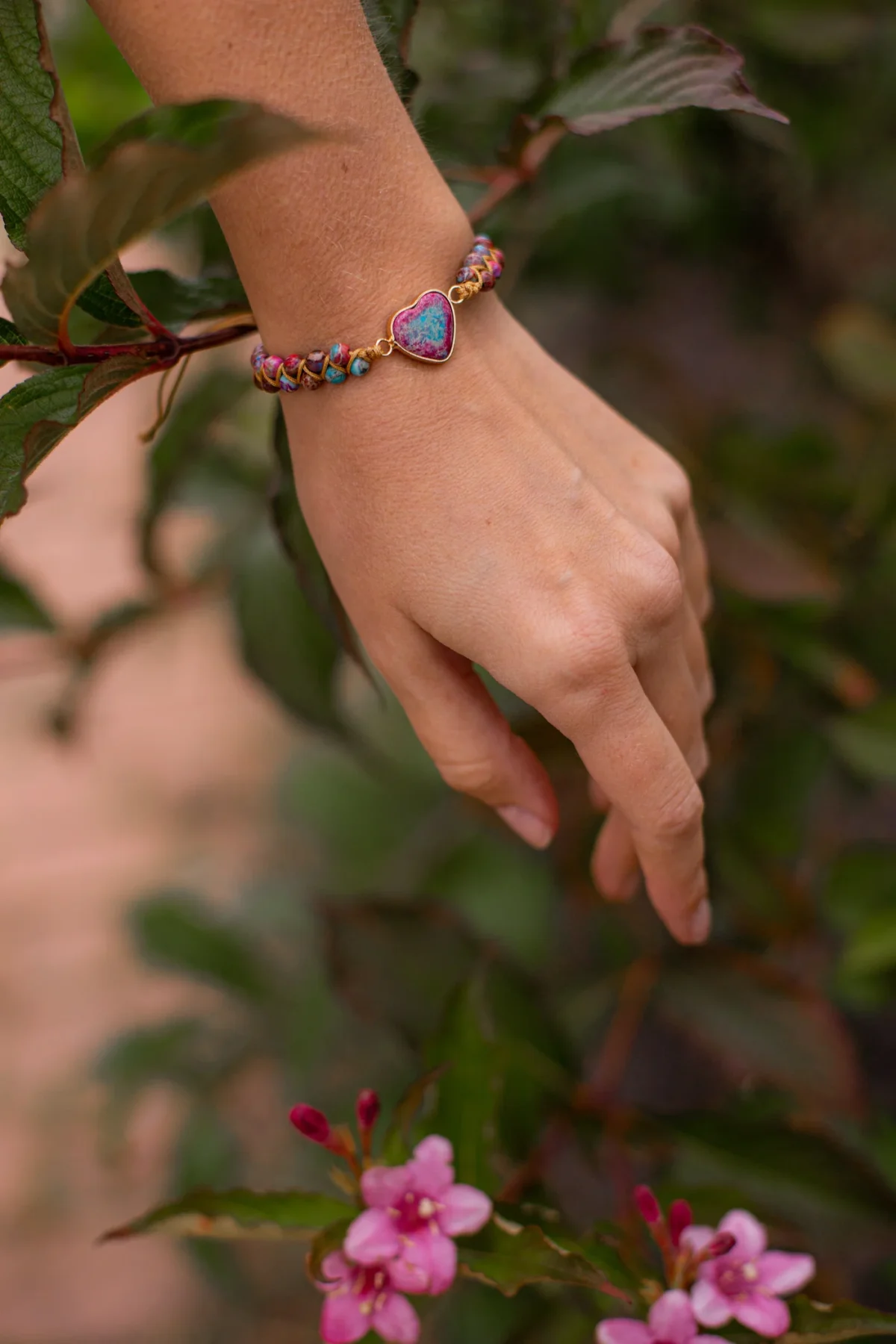 Pulsera de la valentía y el coraje con jaspe imperial