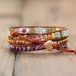 Comprar pulsera de jaspe y piedras naturales para mujer. Pulsera zen energética y boho.