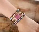 Comprar pulsera de jaspe y piedras naturales para mujer. Pulsera zen energética y boho.