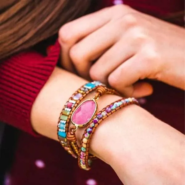 Pulsera de la armonización interior con rodocrosita