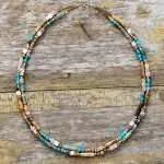 Collar de la buena fortuna de piedras semipreciosas