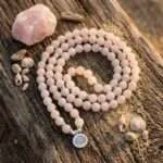 Collar de la Flor de Loto con Amazonita o cuarzo rosa