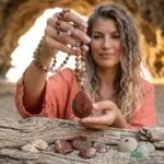 Collar Largo Boho con Gran Colgante de Jaspe Red Creek