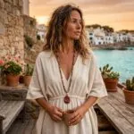 Collar Largo Boho con Gran Colgante de Jaspe Red Creek