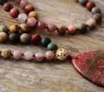 Collar de la meditación y el yoga de jaspe y ónix