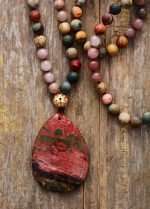 Collar de la meditación y el yoga de jaspe y ónix