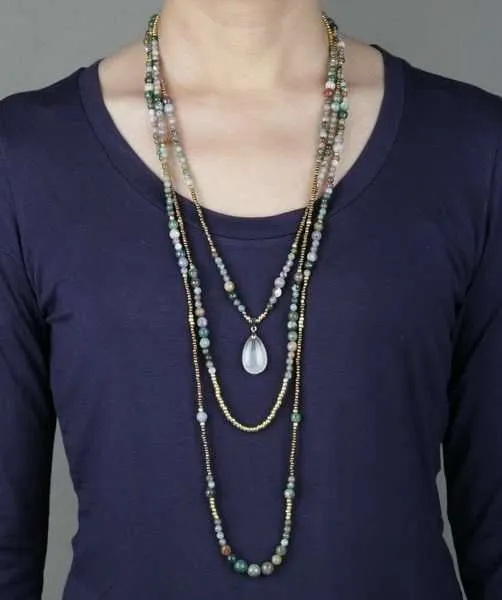 Collar de Ranakpur con ónix y piedras naturales de la India
