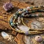 Collar de Ranakpur con piedras naturales de Ágata de la India