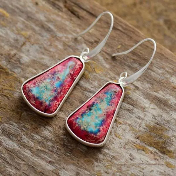 Pendientes de la claridad de jaspe imperial