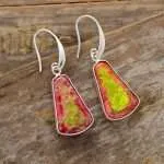 Pendientes de la claridad de jaspe imperial