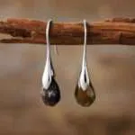 Pendientes del dulce camino con piedras naturales variadas