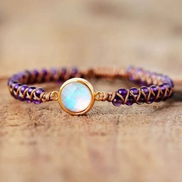 Pulsera de la amistad para yoga con piedras semipreciosas