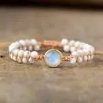Pulsera de la amistad para yoga con piedras semipreciosas