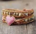 Pulsera del amor y del chakra del corazón de rodonita