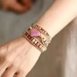 Pulsera del amor y del chakra del corazón de rodonita