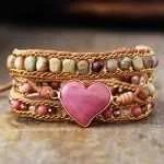 Pulsera del amor y del chakra del corazón de rodonita