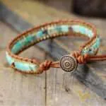 Pulsera de la buena suerte y la calma interior de turquesa o lapislázuli