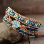 Pulsera del eterno pensamiento luminoso con ópalo