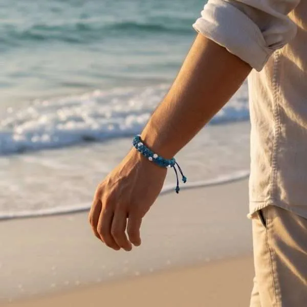 Pulsera de la paz y la templanza con piedra de apatita