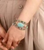 Pulsera de la satisfacción con uno mismo de amazonita