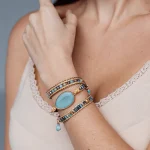 Pulsera de la satisfacción con uno mismo de amazonita