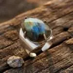 Anillo Boho con Labradorita Natural | Intuición y Protección
