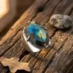 Anillo Boho con Labradorita Natural | Intuición y Protección