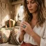 Anillo Boho con Labradorita Natural | Intuición y Protección