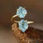 Anillo Boho de Conexión Interior — Amatista, Cuarzo o Aguamarina