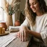 Anillo Boho de Conexión Interior — Amatista, Cuarzo o Aguamarina