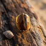 Anillo del tercer ojo con piedra de ojo de tigre