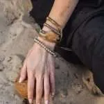 Pulsera de las decisiones certeras y la buena senda con picture jaspe y cuarzo