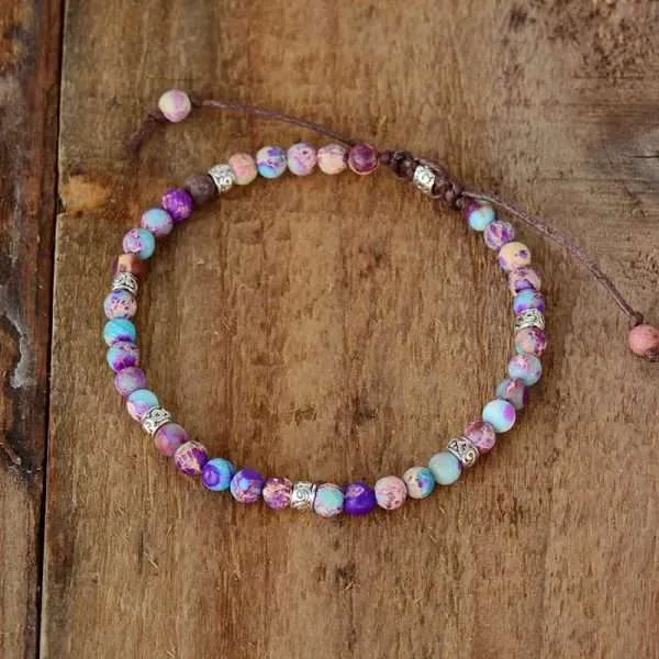 Pulsera del farolillo luminoso de jaspe