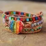 Pulsera de la superación con corazón de jaspe
