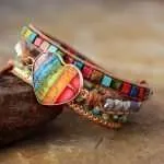 Pulsera de la superación con corazón de jaspe