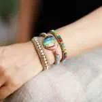 Pulsera de la superación con corazón de jaspe