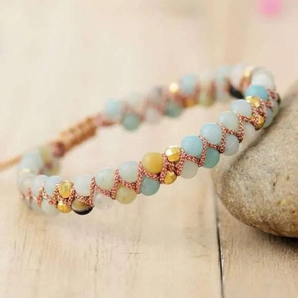 Pulsera de la relajación con piedras de jaspe
