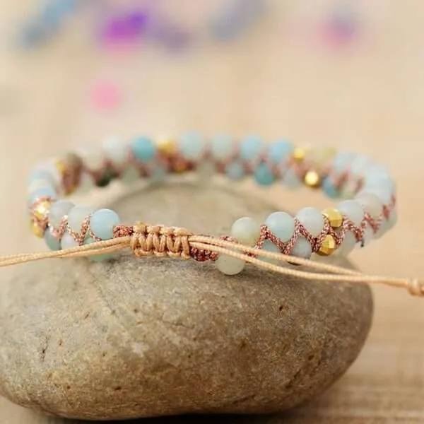 Pulsera de la relajación con piedras de jaspe