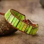 Pulsera de la buena clarividencia con piedras de jaspe