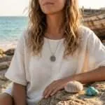 Collar Flor de Loto con Símbolo OM — Meditación y Amuleto