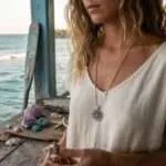 Collar Flor de Loto con Símbolo OM — Meditación y Amuleto
